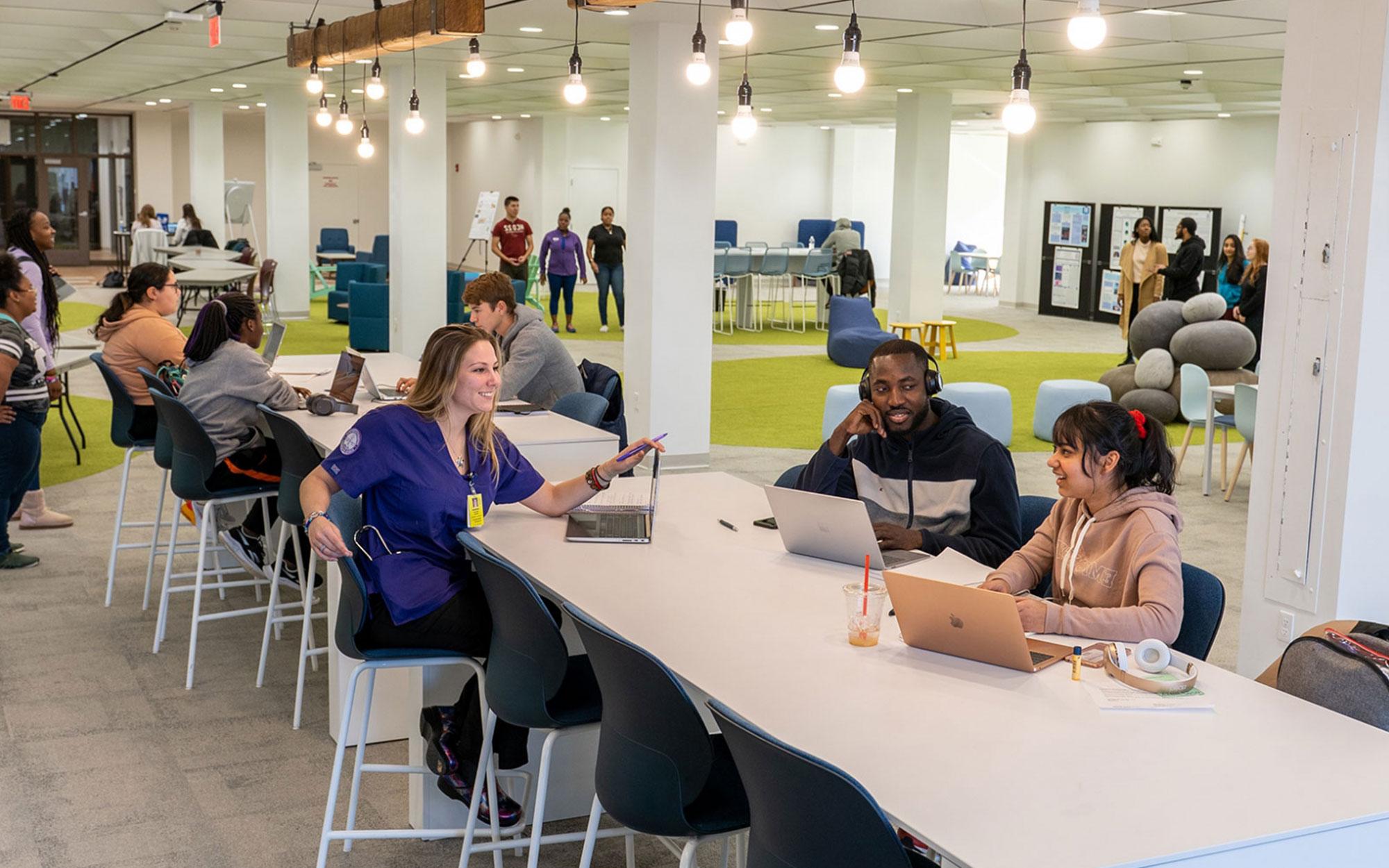 UB students in the Heckman Center